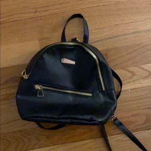 Black mini backpack